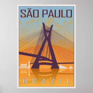 Sao Paulo vintage affisch