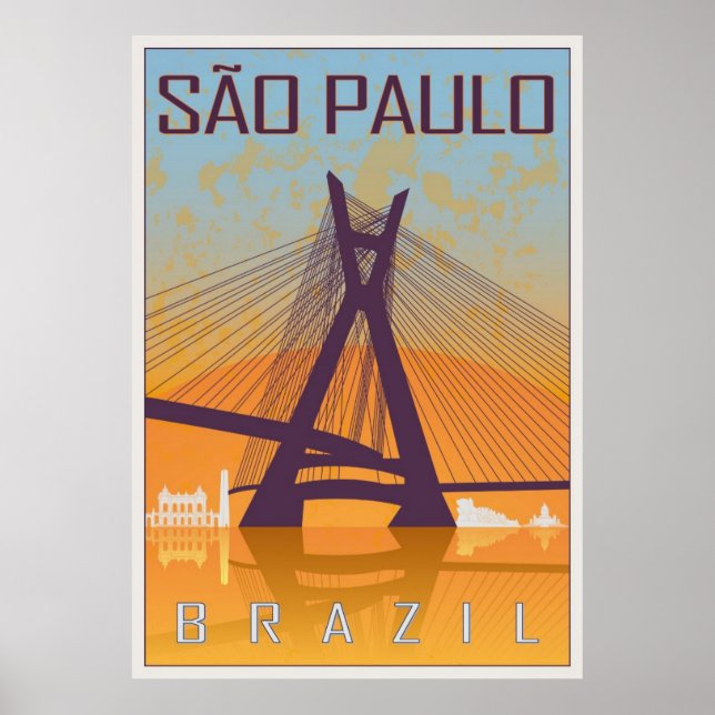 Sao Paulo vintage affisch (Framsidan)