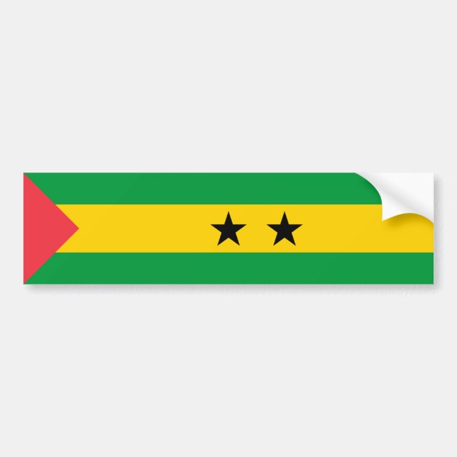 Sao Tome and Principe Flag Bildekal (Framsidan)