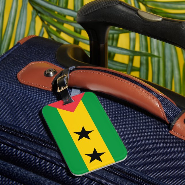 São Tomé e Príncipe flagga Bagagebricka (Framsida Insitu 1)