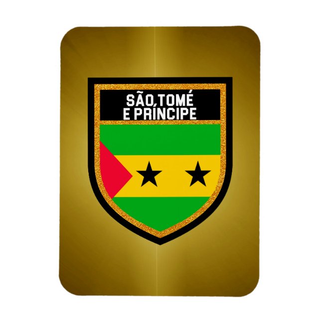 São Tomé e Príncipe Flagga Magnet (Vertikal)