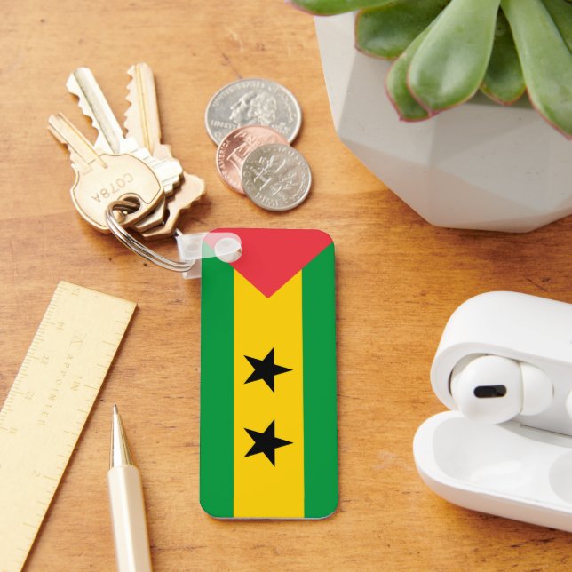 São Tomé e Príncipe flagga Nyckelring (Skrivbord)