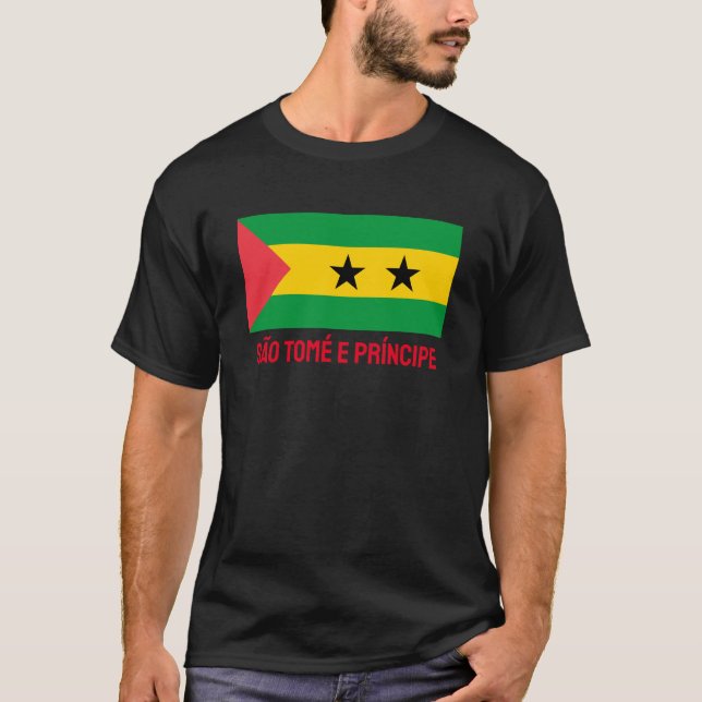 São Tomé e Príncipe flagga T Shirt (Framsida)