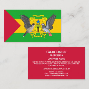 São Tomé och Flagga samt Jacka av Arm Visitkort