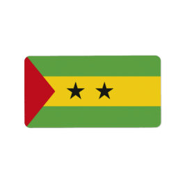 Sao Tome och Principe flagga Adressetikett