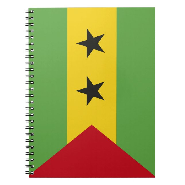 Sao Tome och Principe flagga Anteckningsbok (Framsidan)