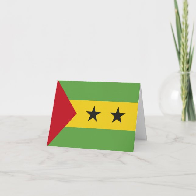Sao Tome och Principe flagga Anteckningskort (Framsida)