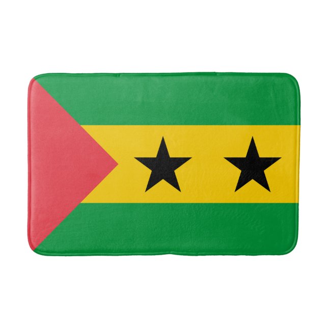 Sao Tome och Principe Flagga Badrumsmatta (Framsidan)