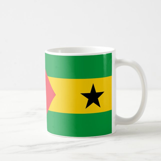 São Tomé och Príncipe Flagga Ceramic Coffee Mugg (Höger)
