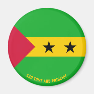 Sao Tome och Principe Flagga Charming Patriotic Magnet