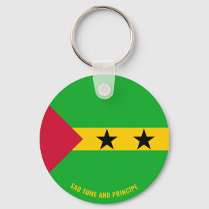 Sao Tome och Principe Flagga Charming Patriotic Nyckelring