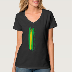 Sao Tome och Principe Flagga Färg Ränder T Shirt
