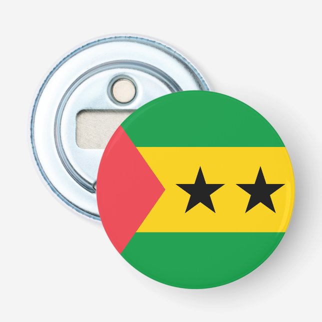 Sao Tome och Principe flagga Flasköppnare (Framsidan)