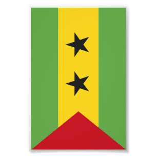 Sao Tome och Principe flagga Fototryck