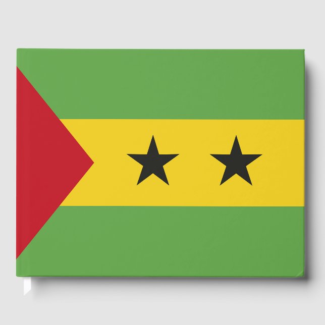 Sao Tome och Principe flagga Gästböcker (Framsida)