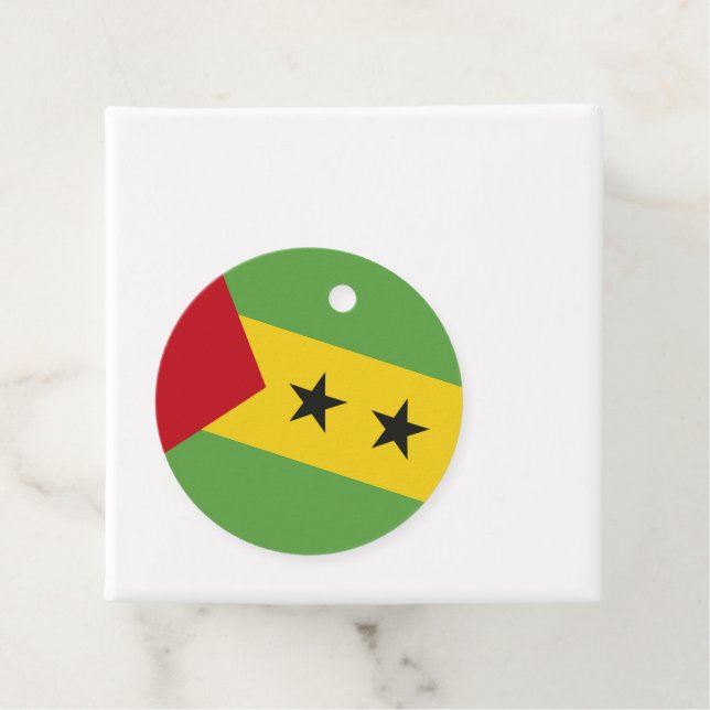 Sao Tome och Principe flagga Gåvor Etiketter (På plats)