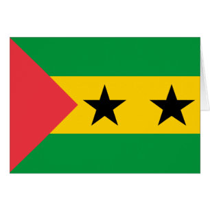 Sao Tome och Principe flagga Hälsningskort