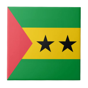 Sao Tome och Principe flagga Kakelplatta