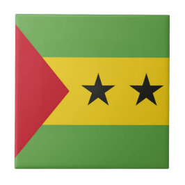 Sao Tome och Principe flagga Kakelplatta