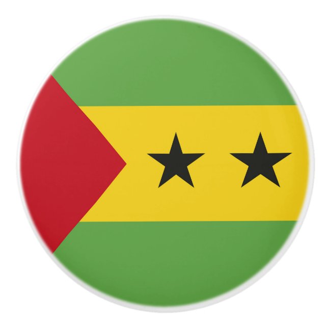 Sao Tome och Principe flagga Knopp (Framsidan)