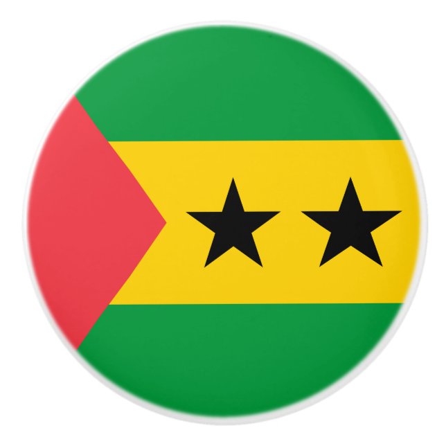 Sao Tome och Principe flagga Knopp (Framsidan)