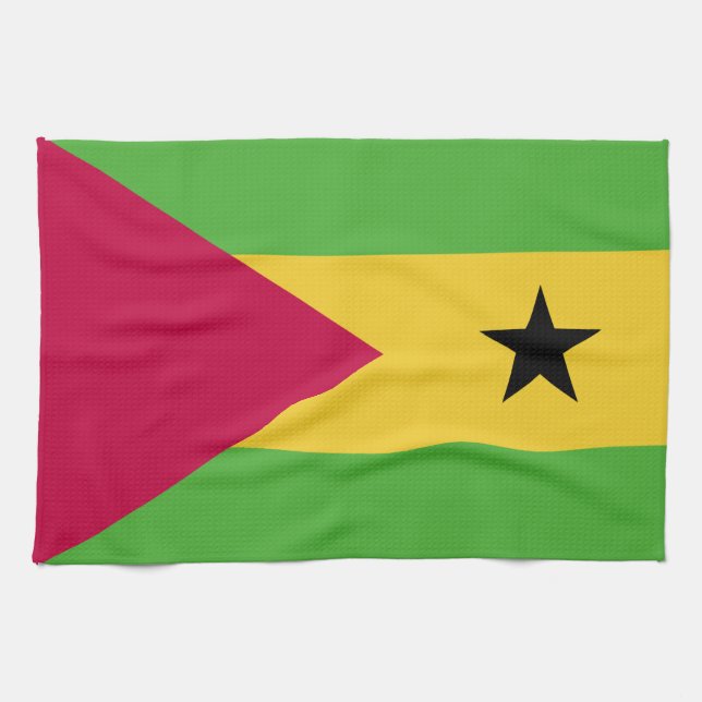 São Tomé och Príncipe-Flagga Kökshandduk (Horisontell)