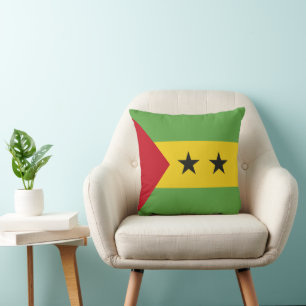 Sao Tome och Principe flagga Kudde
