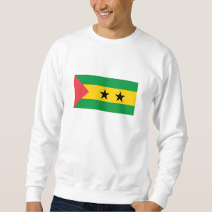 Sao Tome och Principe Flagga Lång Ärmad Tröja