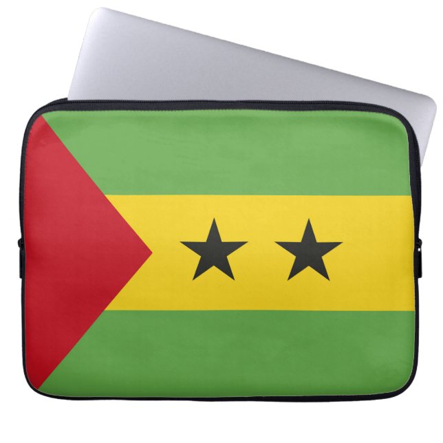 Sao Tome och Principe flagga Laptop Fodral (Framsidan)