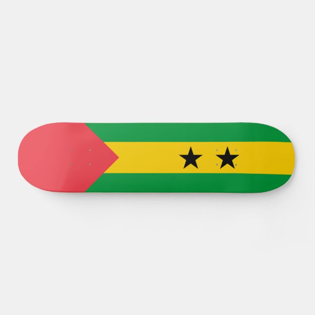 Sao Tome och Principe Flagga Mini Skateboard Bräda 18,5 Cm (Horz)