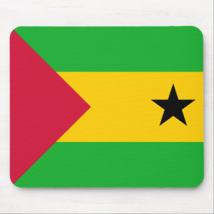 Sao Tome och Principe Flagga Musmatta