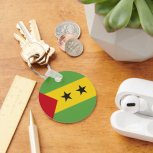 Sao Tome och Principe flagga Nyckelring