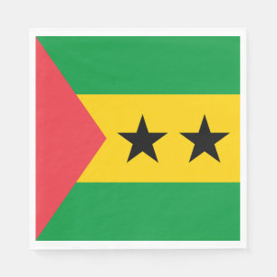 Sao Tome och Principe flagga Pappersservett