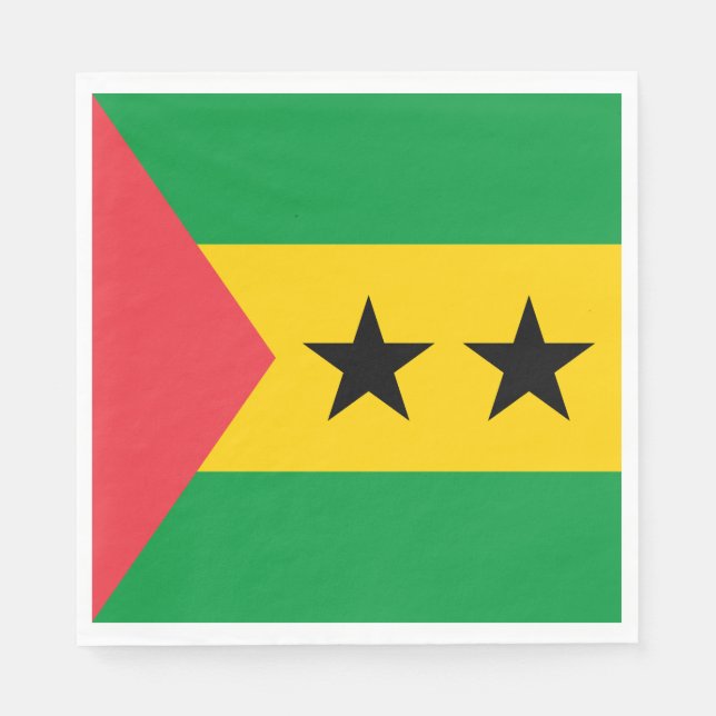 Sao Tome och Principe flagga Pappersservett (Framsidan)
