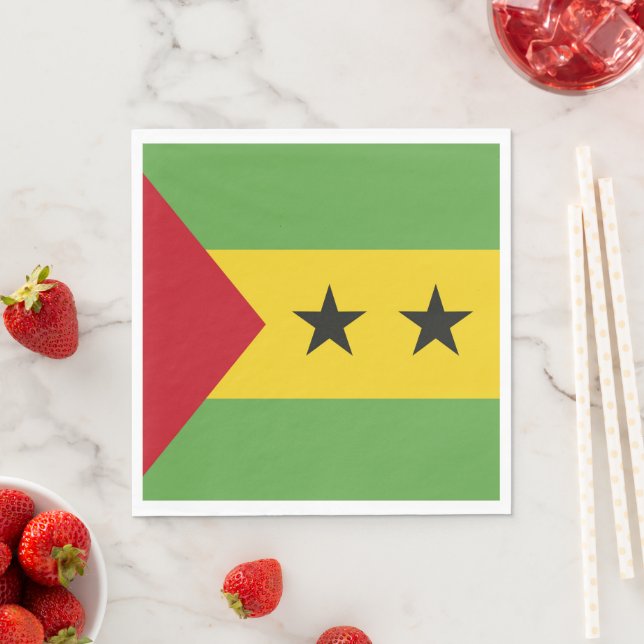 Sao Tome och Principe flagga Pappersservett (Insitu)