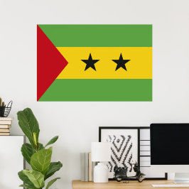 Sao Tome och Principe flagga Poster