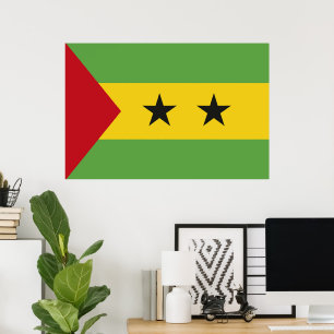 Sao Tome och Principe flagga Poster