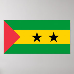 Sao Tome och Principe Flagga Poster