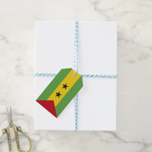 Sao Tome och Principe flagga Presentetikett