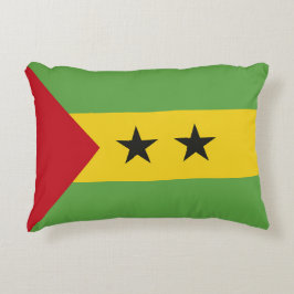 Sao Tome och Principe flagga Prydnadskudde