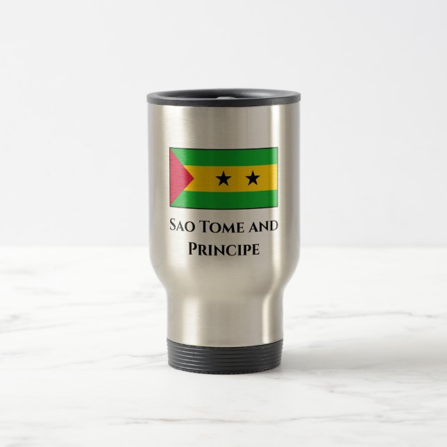 Sao Tome och Principe Flagga Resemugg (Center)