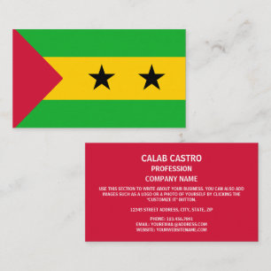 São Tomé och Príncipe Flagga, São Tomé och Príncip Visitkort