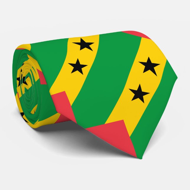 Sao Tome och Principe flagga Slips (Rullad)