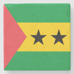 Sao Tome och Principe flagga Stenunderlägg