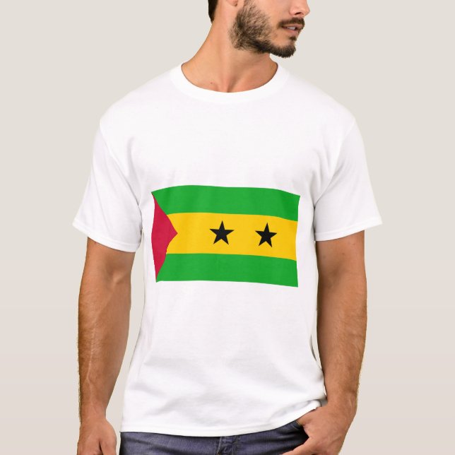 Sao Tome och Principe Flagga T Shirt (Framsida)