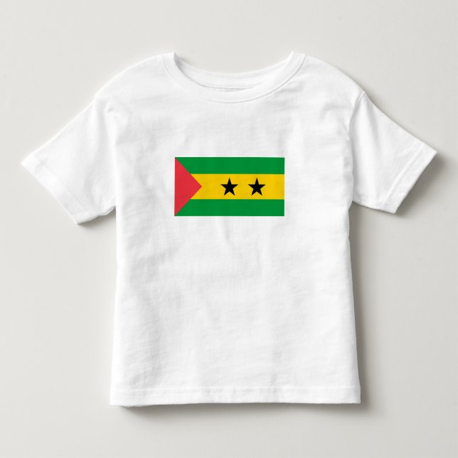 Sao Tome och Principe flagga T Shirt (Framsida)