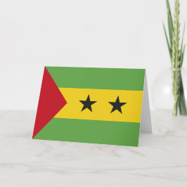 Sao Tome och Principe flagga Tack Kort