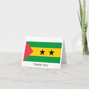 Sao Tome och Principe flagga Tack Kort