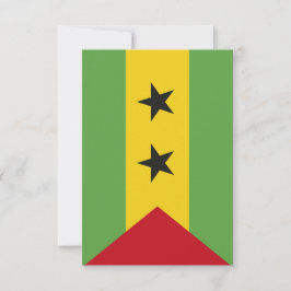 Sao Tome och Principe flagga Tack Kort