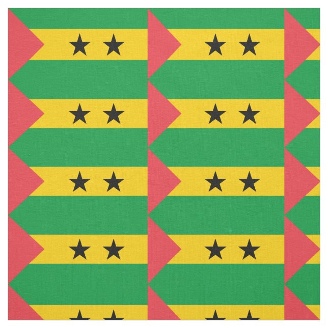 Sao Tome och Principe flagga Tyg (Provkarta)